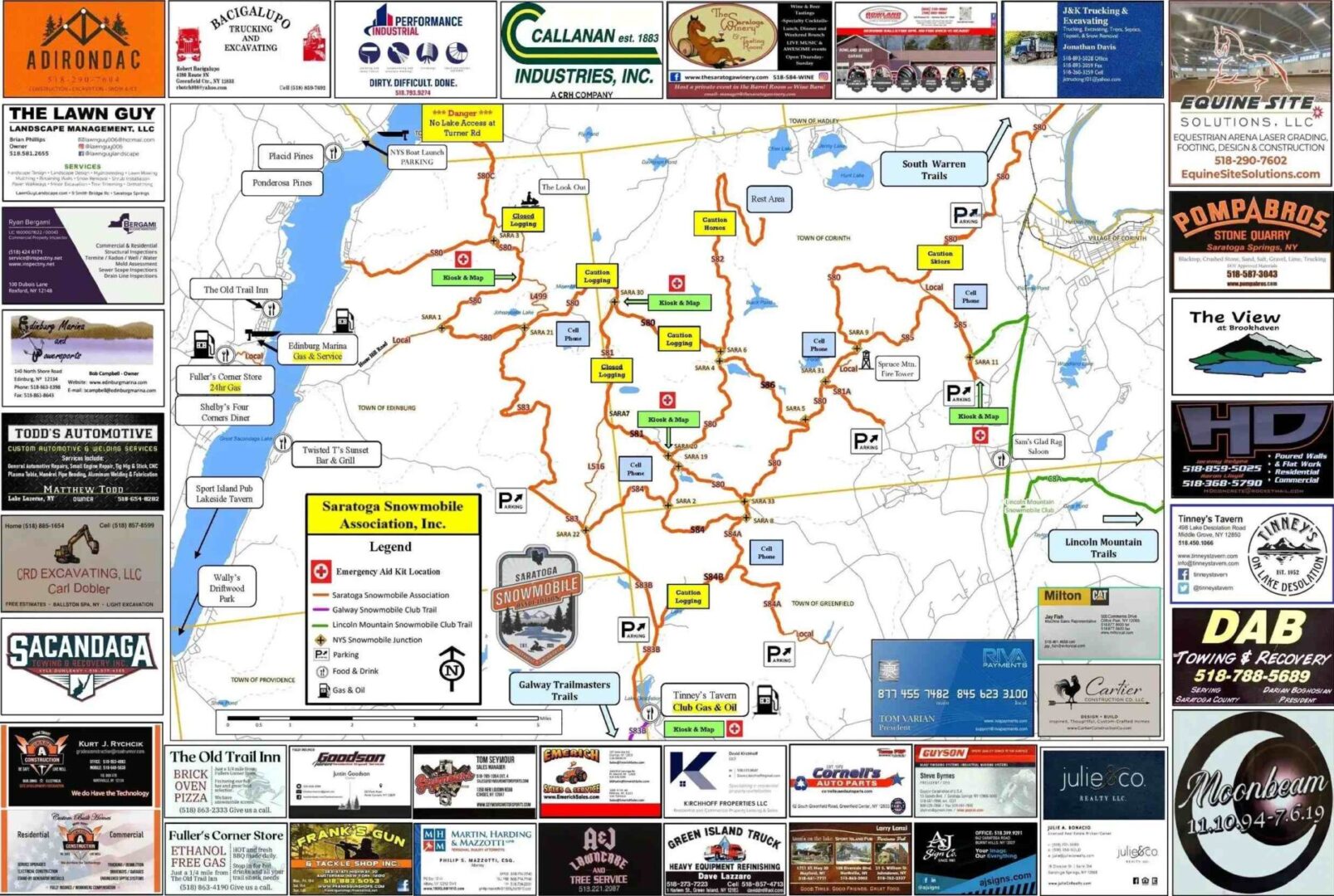 A map of the motorcycle road trip shows all the routes.
